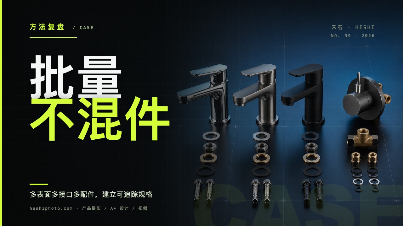 卫浴五金多表面多接口多配件批量拍摄工作表