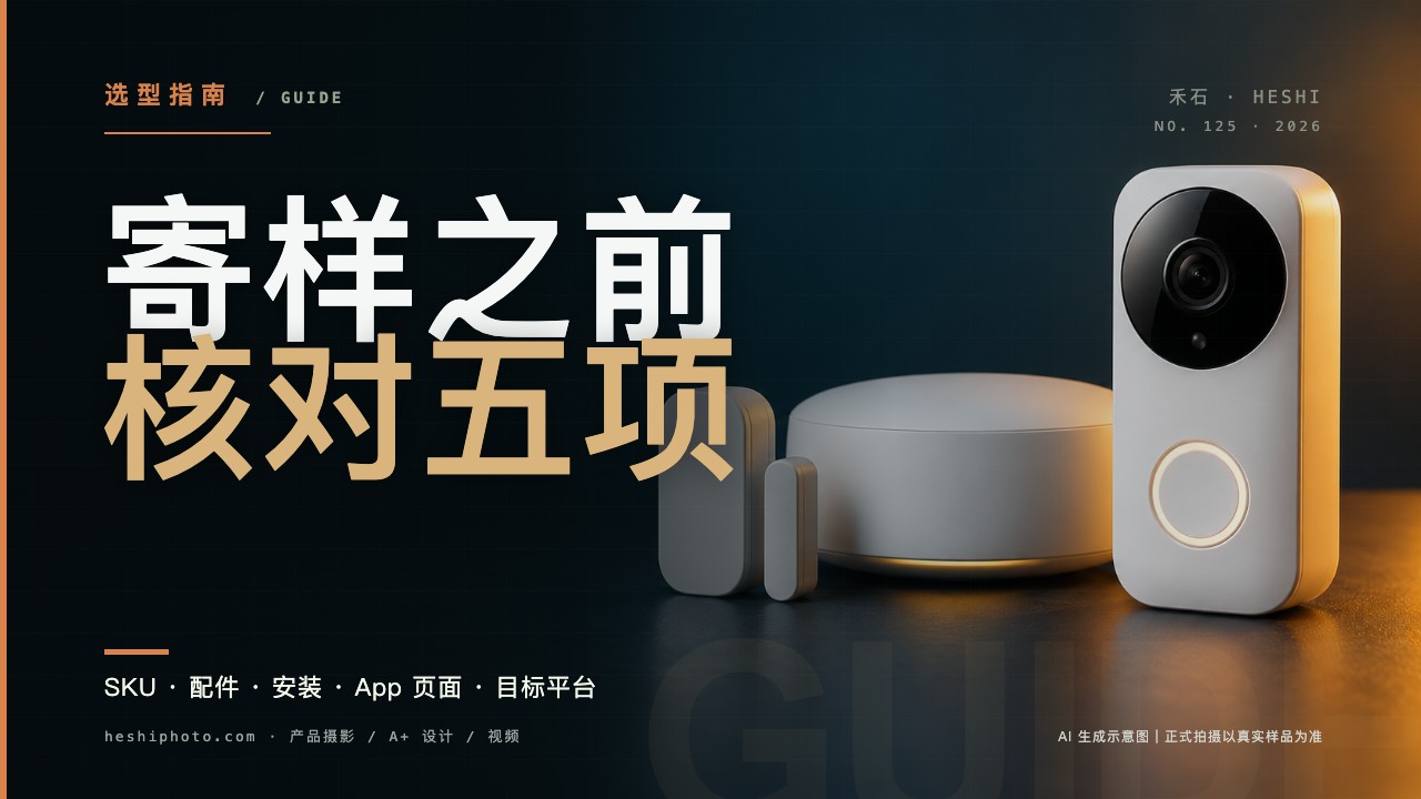 深色背景下的室内摄像头、网关与传感器 AI 生成示意图