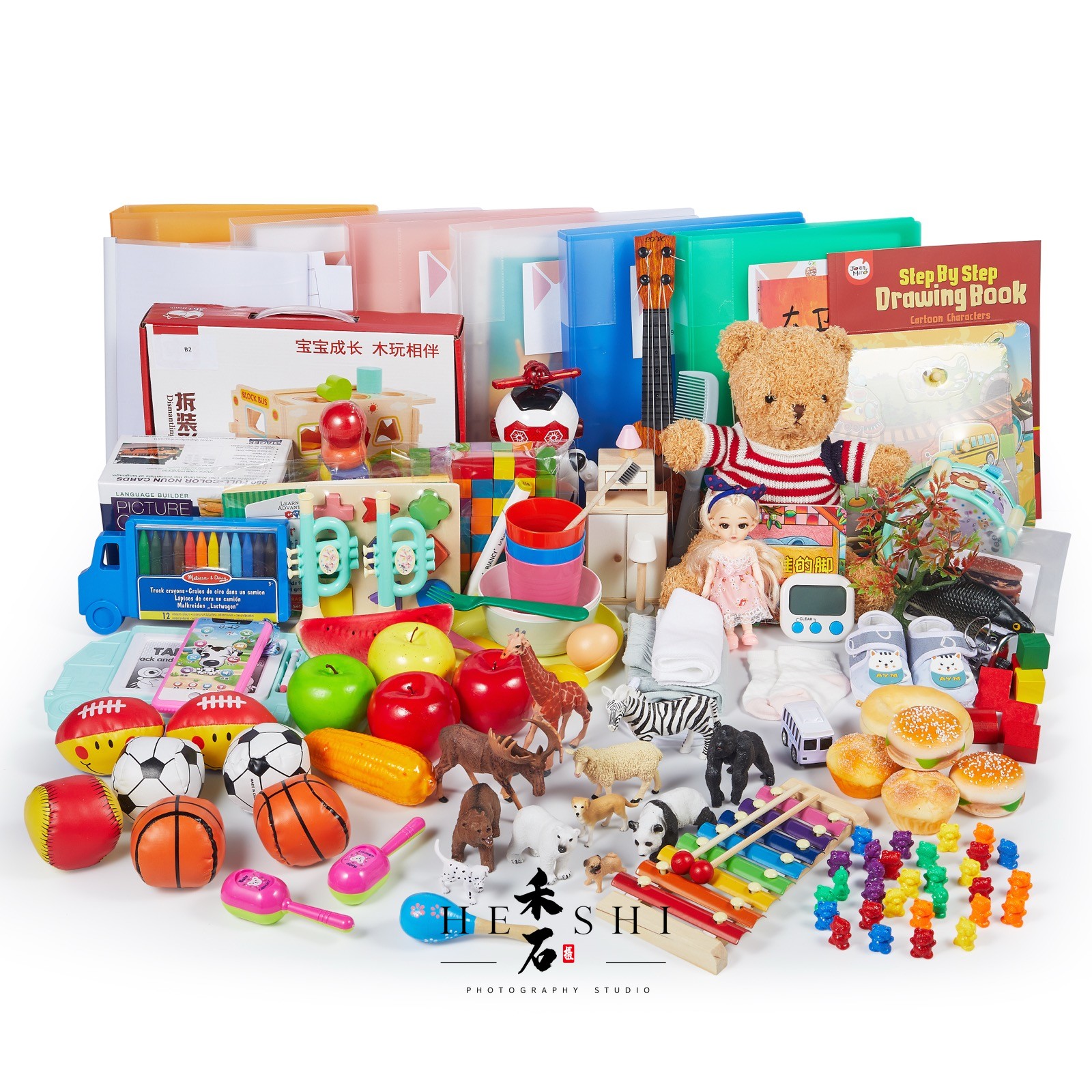 儿童玩具套装组合 · 礼品 产品拍摄案例 - 禾石商业摄影
