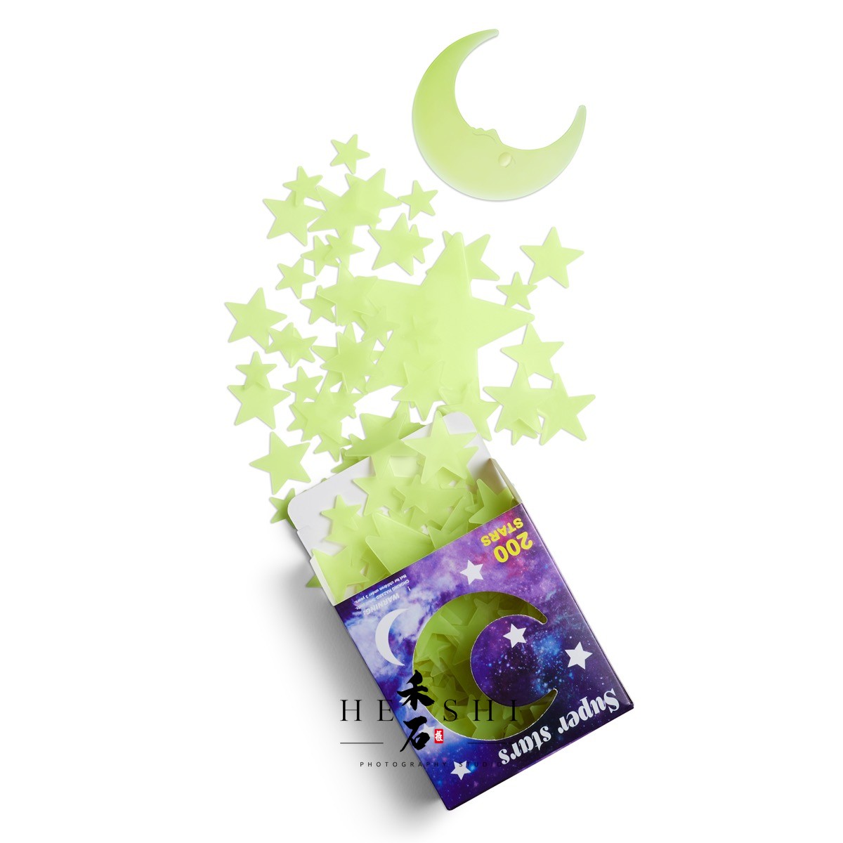 夜光星星月亮墙贴 · 家居餐厨 产品拍摄案例 - 禾石商业摄影